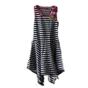 Kate Mack Strips Asymmetrical Sleeveless Dress